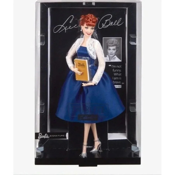 Mint Barbie Signature Lucille Ball Tribute Doll #GXL16 I Love Lucy w/Stand COA - Picture 1 of 7